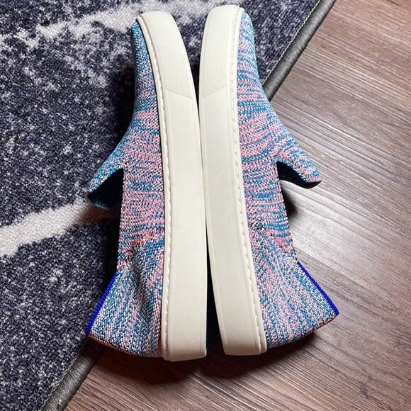 Rothy’s size 12 turquoise melange woman’s slide on snekers - Picture 6 of 12